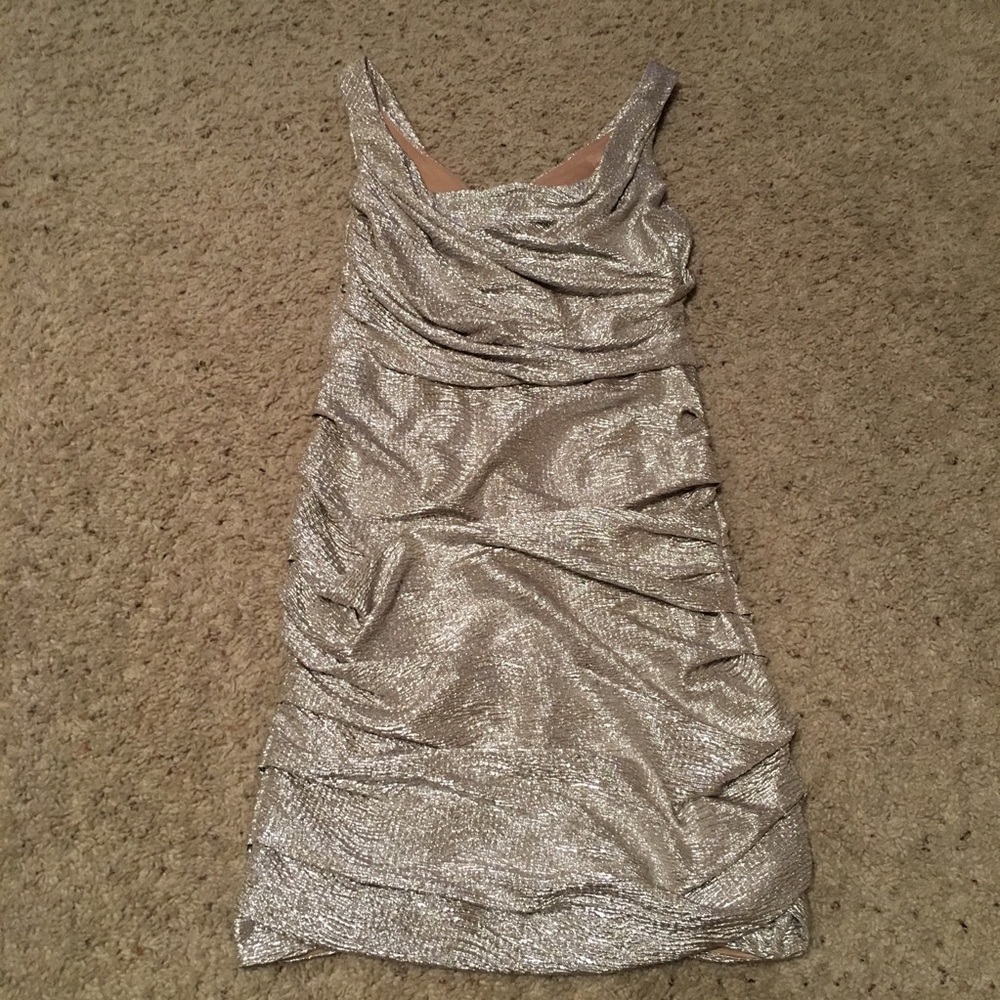 Express dress, ruched, champagne color, size 10